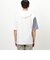 カラーブロック パッチワーク フードＴシャツ