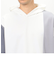 カラーブロック パッチワーク フードＴシャツ