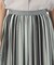 マルチカラーストライプ チュールプリーツスカート