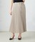 【セットアップ対応】麻調ポリエステル　プリーツスカート