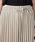 【セットアップ対応】麻調ポリエステル　プリーツスカート