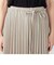 【セットアップ対応】麻調ポリエステル　プリーツスカート