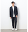 【セットアップ対応】エンボス ストライププリント テーパードパンツ