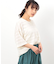 シアーボーダー　ＶネックＴシャツ