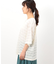 シアーボーダー　ＶネックＴシャツ