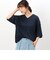 シアーボーダー　ＶネックＴシャツ