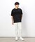 ケーブル柄ジャカード コンビデザインＴシャツ