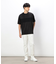ケーブル柄ジャカード コンビデザインＴシャツ