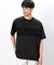 ケーブル柄ジャカード コンビデザインＴシャツ