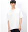 ケーブル柄ジャカード コンビデザインＴシャツ