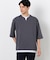 七分袖 フェイクレイヤード キーネックＴシャツ