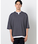 七分袖 フェイクレイヤード キーネックＴシャツ