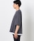 七分袖 フェイクレイヤード キーネックＴシャツ