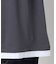 七分袖 フェイクレイヤード キーネックＴシャツ