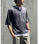 七分袖 フェイクレイヤード キーネックＴシャツ