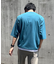 七分袖 フェイクレイヤード キーネックＴシャツ