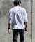 七分袖 フェイクレイヤード キーネックＴシャツ