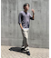 ７分袖 フェイクレイヤード クルーネックＴシャツ