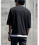 ７分袖 フェイクレイヤード クルーネックＴシャツ