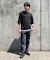 ７分袖 フェイクレイヤード クルーネックＴシャツ