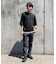 ７分袖 フェイクレイヤード クルーネックＴシャツ