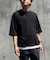 ７分袖 フェイクレイヤード クルーネックＴシャツ