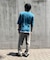 ７分袖 フェイクレイヤード クルーネックＴシャツ