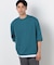 ７分袖 フェイクレイヤード クルーネックＴシャツ