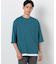 ７分袖 フェイクレイヤード クルーネックＴシャツ