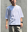 ７分袖 フェイクレイヤード クルーネックＴシャツ