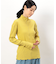 綿１００％　ランダムリブ　ハイネックＴシャツ（長袖）
