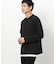 タテ畝ストレッチポンチ フェイクレイヤード クルーネックＴシャツ （長袖）