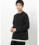 タテ畝ストレッチポンチ フェイクレイヤード クルーネックＴシャツ （長袖）