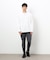 タテ畝ストレッチポンチ フェイクレイヤード クルーネックＴシャツ （長袖）