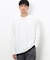 タテ畝ストレッチポンチ フェイクレイヤード クルーネックＴシャツ （長袖）