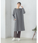 ジャカード ストレッチ セミフレアパンツ