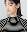 ベーシックリブ ボーダー ハイネックニット