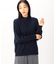 バックスリット　ハイネックニット