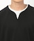 タテ畝ストレッチポンチ  フェイクレイヤード キーネックＴシャツ（長袖）