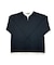 タテ畝ストレッチポンチ  フェイクレイヤード キーネックＴシャツ（長袖）