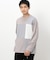 カラーブロック パッチワーク クルーネックＴシャツ（長袖）