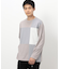 カラーブロック パッチワーク クルーネックＴシャツ（長袖）