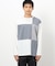 カラーブロック パッチワーク クルーネックＴシャツ（長袖）