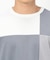 カラーブロック パッチワーク クルーネックＴシャツ（長袖）