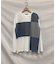 カラーブロック パッチワーク クルーネックＴシャツ（長袖）