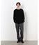 サージストレッチ ワンタック ワイド テーパードパンツ