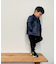 デニム調×ナイロングログラン 中綿ブルゾン(ベビーサイズ)