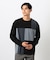 カラーブロック パッチワーク クルーネックＴシャツ