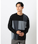 カラーブロック パッチワーク クルーネックＴシャツ