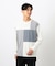 カラーブロック パッチワーク クルーネックＴシャツ